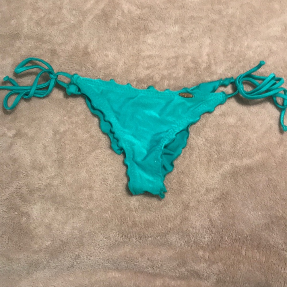 Luli Fama Wavy Ruched Tie Side Bottom